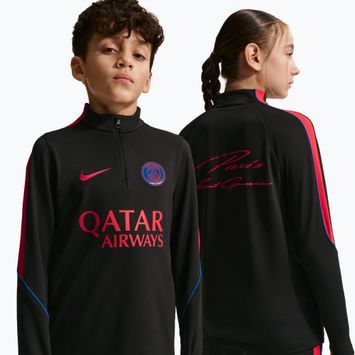Bluza piłkarska dziecięca Nike Paris Saint-Germain Strike Dri-Fit Soccer Knit Drill Top black/global red/global red