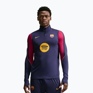 Bluza piłkarska męska Nike FC Barcelona Strike Soccer Drill Top blackened blue/mineral yellow