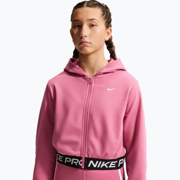 Bluza dziecięca Nike Pro Fleece Dri-Fit Full-Zip peony/peony/black/white