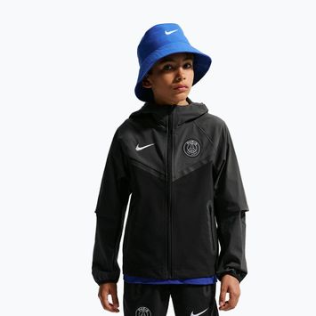 Kurtka piłkarska dziecięca Nike Paris Saint-Germain Tech Full Zip black/anthracite/white