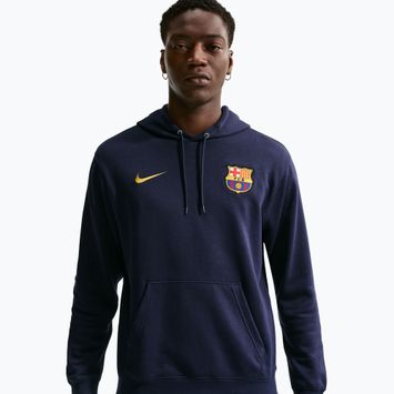 Bluza męska Nike FC Barcelona Club Hoodie blackened blue/mineral yellow