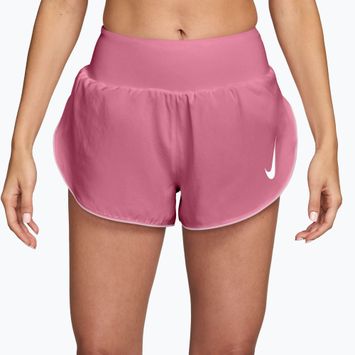 Spodenki do biegania damskie Nike Tempo Swoosh Dri-Fit Mid-Rise Brief-Lined peony/pink foam/white