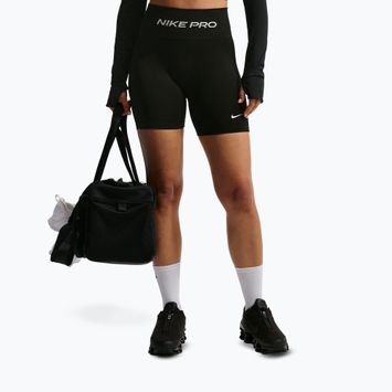 Spodenki treningowe damskie Nike Pro Seamless High Waisted Biker 5" black/white