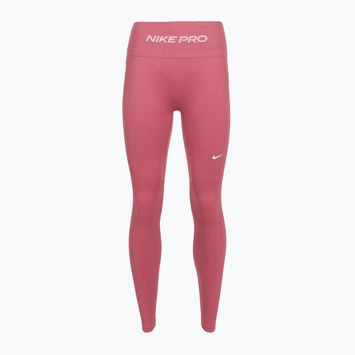 Legginsy treningowe damskie Nike Pro Seamless High Waisted 7/8 peony/white
