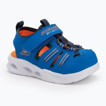 Sandały dziecięce SKECHERS S-Lights Sola Glow blue/lime