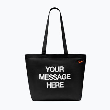 Torba Nike Heritage "Your Message Here" Tote 22 l black/white/safety orange