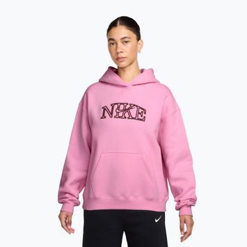 Bluza damska Nike Studio Fleece pink rise/pink smoke