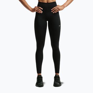 Legginsy damskie Nike One black/black/university red/white