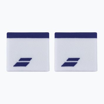 Frotki na nadgarstek Babolat Logo Wristband 2 szt. white/sodalite blue