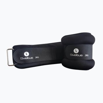 Obciążniki na kostki i nadgarstki Sveltus Weighted Cuff 2 x 2 kg black