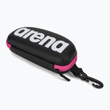 Etui na okulary pływackie arena Goggle Case black/white/fuchsia