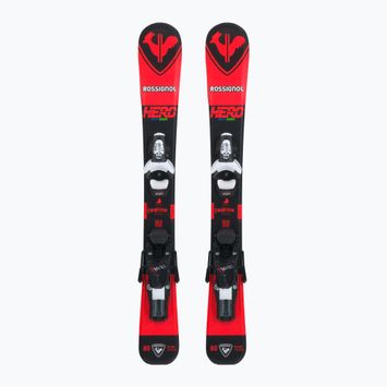 Narty zjazdowe dziecięce Rossignol Hero Pro + wiązania Team 4 GW Black Bulk red