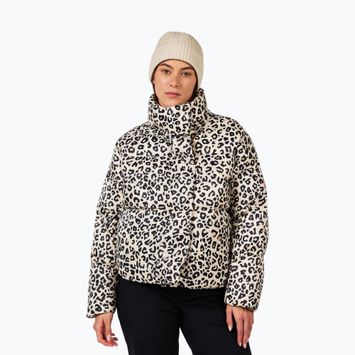 Kurtka puchowa damska Rossignol Aretu Allover Down nature wild leopard print