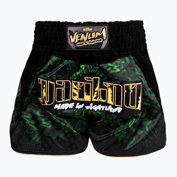 Spodenki treningowe Venum Attack Muay Thai black/green