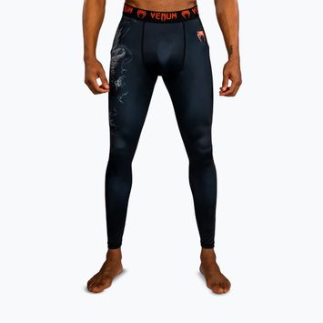 Legginsy treningowe męskie Venum Thunder Dragon Spats Black/Grey/Copper
