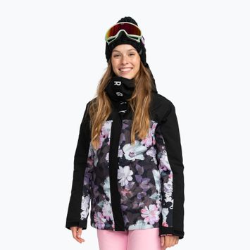 Kurtka snowboardowa damska ROXY Galaxy true black blurry flower