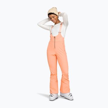 Spodnie snowboardowe damskie ROXY Summit Bib peach pink