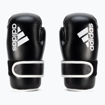 Rękawice bokserskie adidas Point Fight Adikbpf100 czarno-białe ADIKBPF100