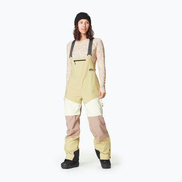 Spodnie narciarskie damskie Picture Elwy BIB hemp / roebuck / lime cream