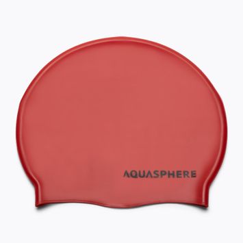 Czepek pływacki Aquasphere Plain Silicon red/black