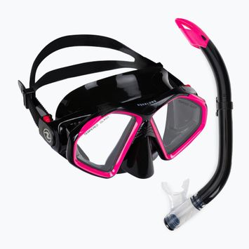 Zestaw do snorkelingu Aqualung Hawkeye Combo black/pink
