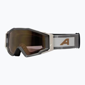 Gogle rowerowe Alpina Circus Q-Lite sand matt/ gold mirro/ clear
