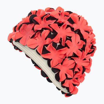 Czepek pływacki damski Fashy Flowers red/black