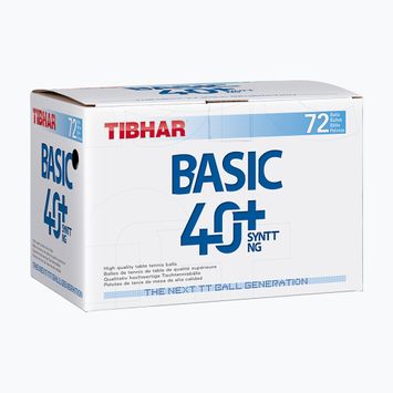 Piłeczki do tenisa stołowego Tibhar Basic 40+ SYNTT NG 72 szt. white