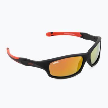 Okulary przeciwsłoneczne dziecięce UVEX Sportstyle 507 black mat red/mirror red