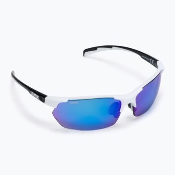 Okulary przeciwsłoneczne UVEX Sportstyle 114 white black mat/mirror blue/litemirror orange/clear S5309398216