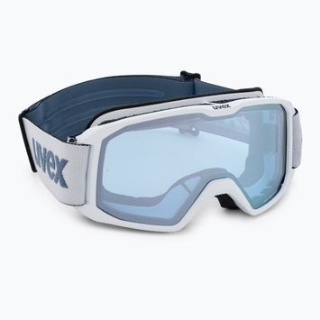 Gogle narciarskie UVEX Elemnt FM white matt/mirror silver clear blue