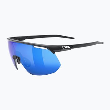 Okulary przeciwsłoneczne UVEX Pace One black matt/mirror blue