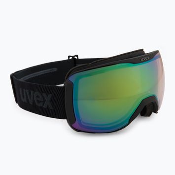 Gogle narciarskie UVEX Downhill 2100 V black matt/mirror green clear