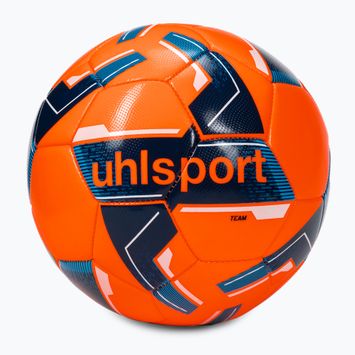 Piłka do piłki nożnej uhlsport Team Classic neonowa pomarańczowa/granatowa rozmiar 5