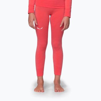 Spodnie termoaktywne dziecięce Salewa Zebru Medium Warm AMR fluo coral