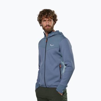 Bluza trekkingowa męska Salewa Puez Waffle Hyb PL HD java blue