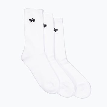 Skarpety męskie Alpha Industries Basic 3 pary white