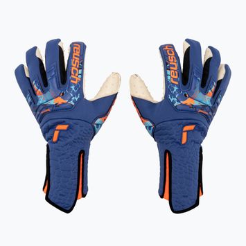 Rękawice bramkarskie Reusch Attrakt Speedbump Strapless AdaptiveFlex true blue/shocking orange