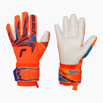 Rękawice bramkarskie dziecięce Reusch Attrakt Freegel Advance Junior shocking orange/blue