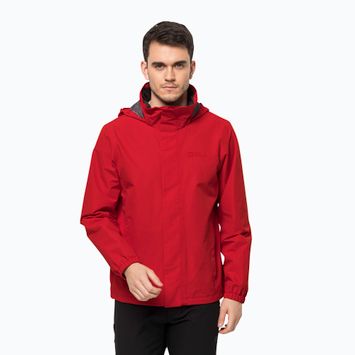 Kurtka przeciwdeszczowa męska Jack Wolfskin Stormy Point 2L strong red