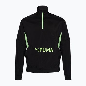 Bluza męska PUMA Fit Heritage Woven 1/2 Zip puma black/fizzy lime