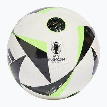 Piłka do piłki nożnej adidas Fussballiebe Club EURO 2024 white/black/solar green rozmiar 4