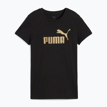 Koszulka damska PUMA ESS Metallic No. 1 Logo Tee puma black/metallic gold