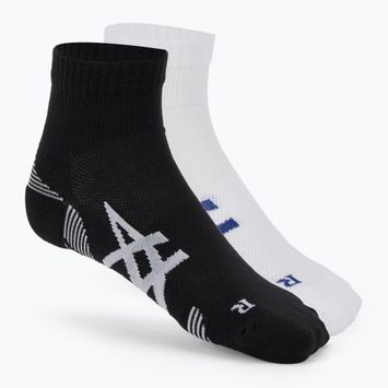 Skarpety ASICS Cushion Run Quarter 2 pary performance black/brilliant white