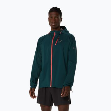 Kurtka do biegania męska ASICS Fujitrail Elite Waterproof saxon green