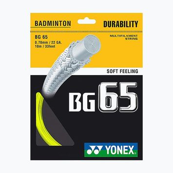 Naciąg badmintonowy YONEX BG 65 Set 10 m yellow