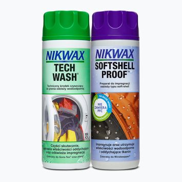 Zestaw do pielęgnacji odzieży Nikwax Tech Wash + SoftShell Proof 2 x 300 ml