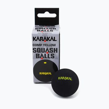 Piłki do squasha Karakal Comp Yellow Dot 12 szt. black