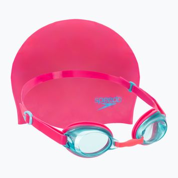 Zestaw do pływania dziecięcy Speedo Jet V2 Czepek + Okulary fluo orange/pink assorted