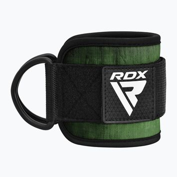 Paski z hakami na kostkę RDX A4 Ankle Straps For Gym Cable Machine army green